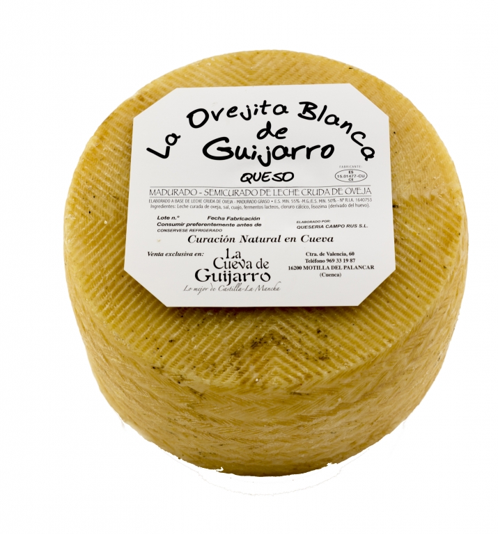 Queso Semicurado La Ovejita de Guijarro Pieza Mediana Aprox 2,4 Kg