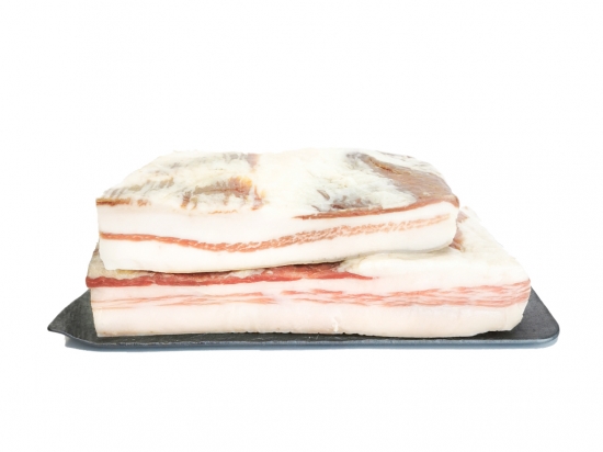 Iberian acorn streaky bacon. 1.3 KG APPROX.